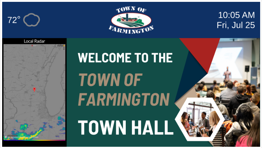 Digital Signage & Public Wi-Fi for Farmington Town Hall
