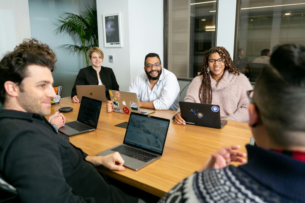 People sitting around a table